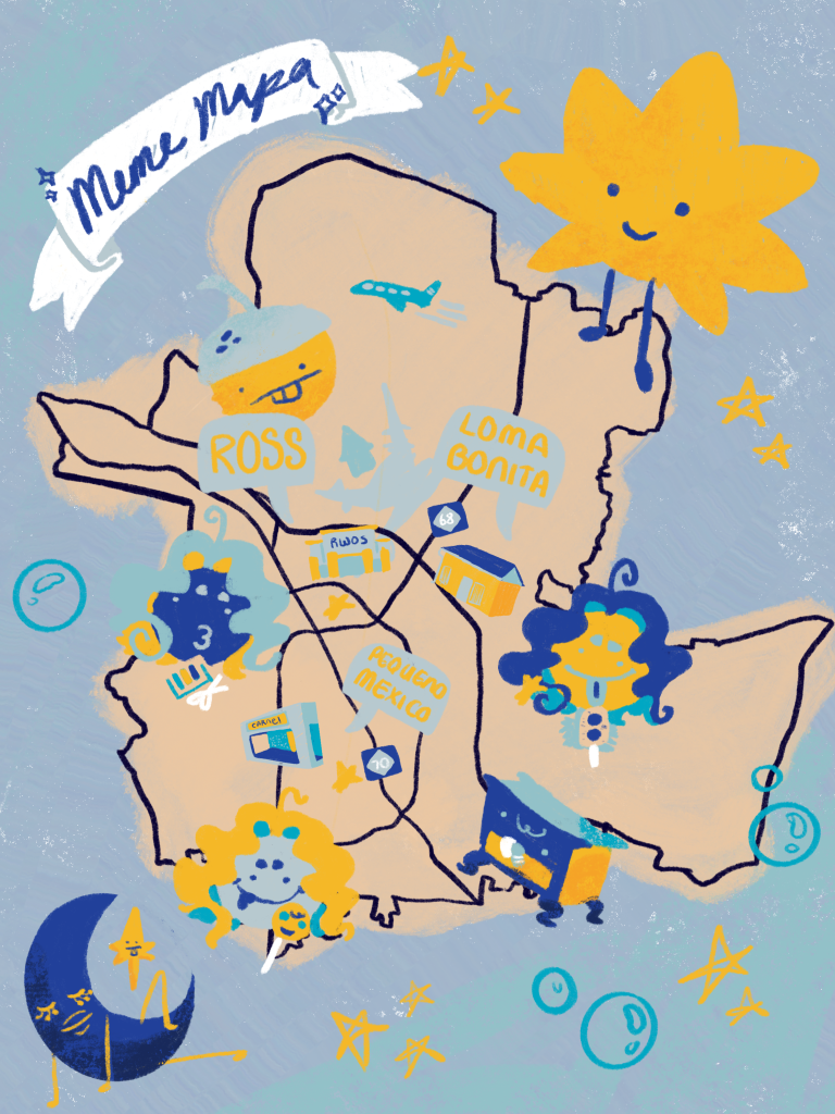 A childish map of high point, nc